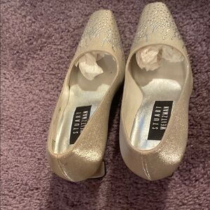 Stuart Weitzman Gold Heels with Elegant Design